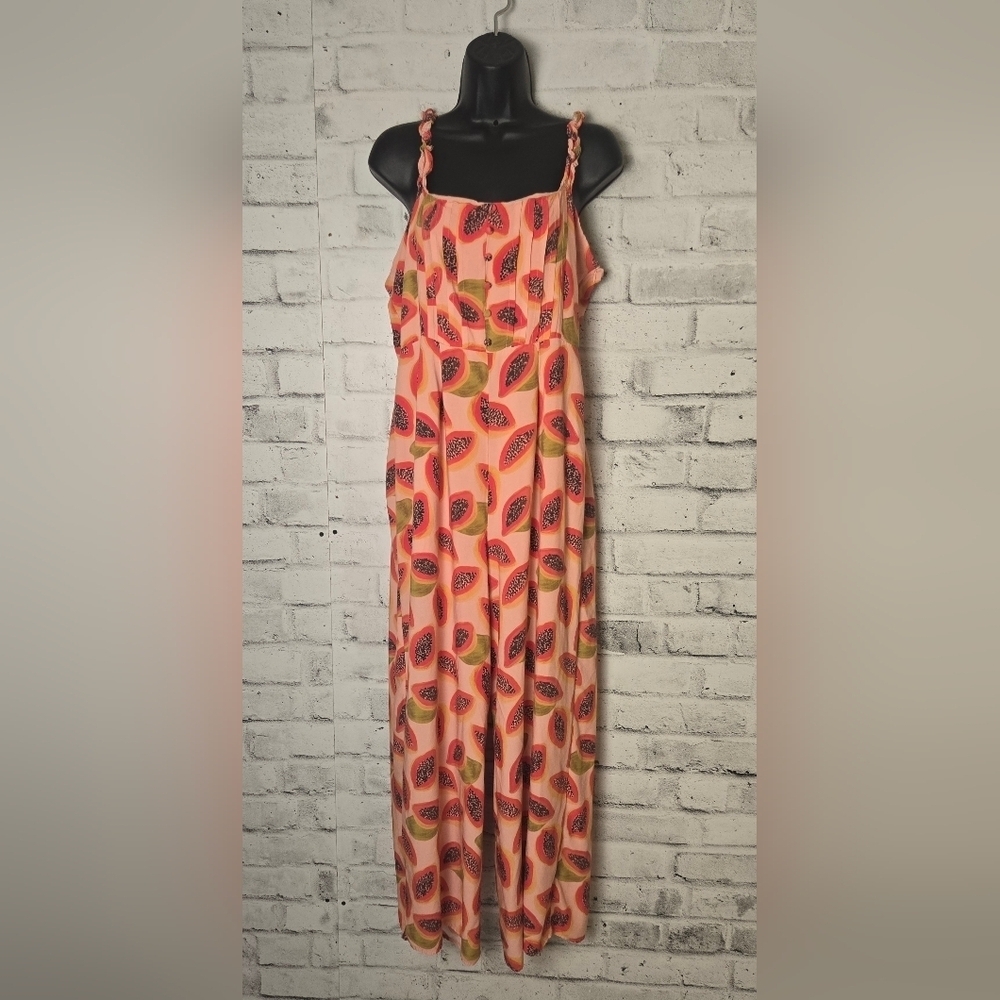 Icone Papaya Print Jumpsuit